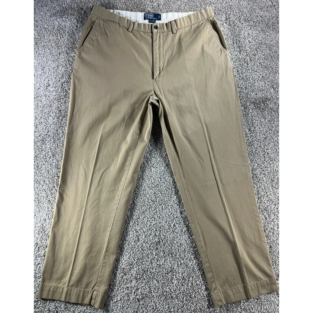 Vtg 90s Polo Ralph Lauren Prospect Pant Mens 38x30 Tan Khaki Chino Pants